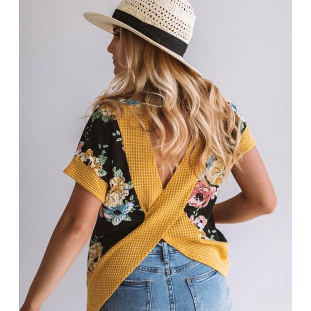Fun Waffle knit sweater tee
